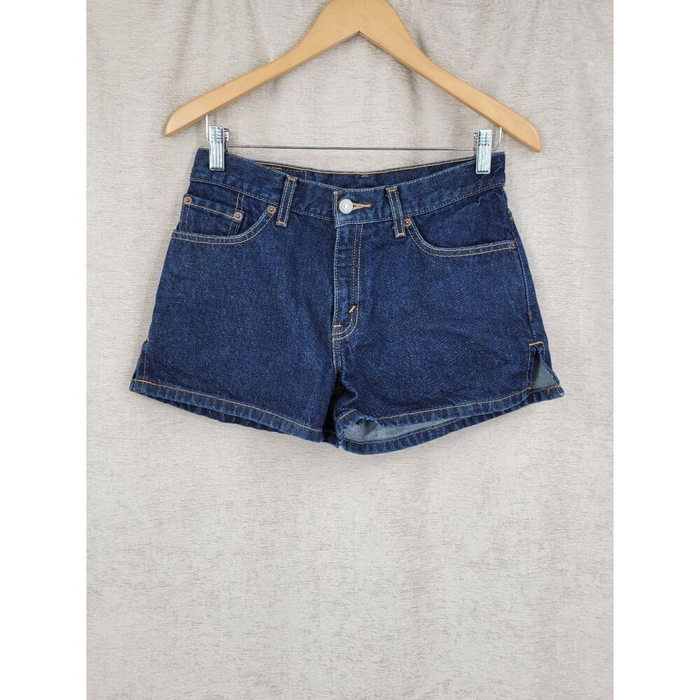 Levi's Vintage Y2K Dark Blue Jean Denim Shorts Booty